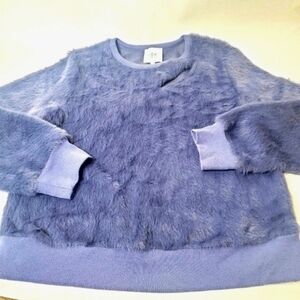 J.O.A. Large Fuzzy Shirt Blue